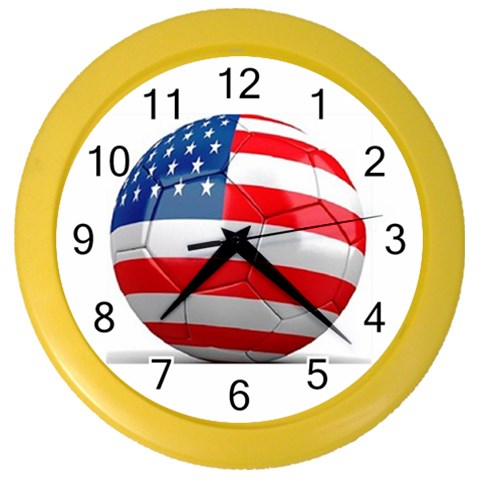usa soccer Color Wall Clock from UrbanLoad.com Front