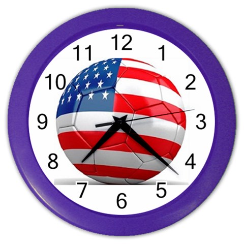 usa soccer Color Wall Clock from UrbanLoad.com Front
