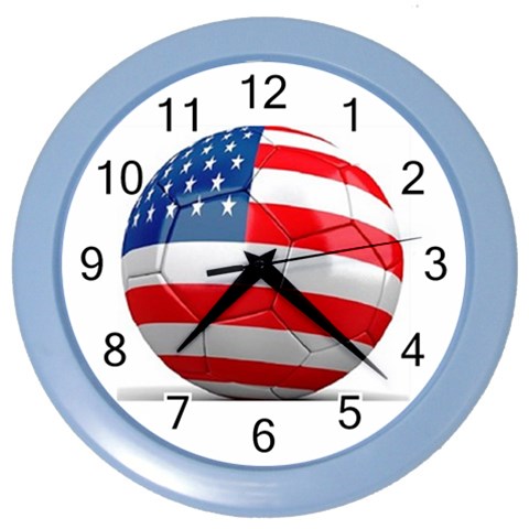 usa soccer Color Wall Clock from UrbanLoad.com Front
