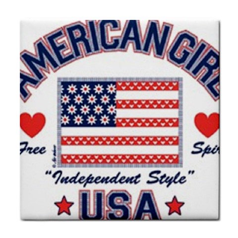 usa 2 Tile Coaster from UrbanLoad.com Front