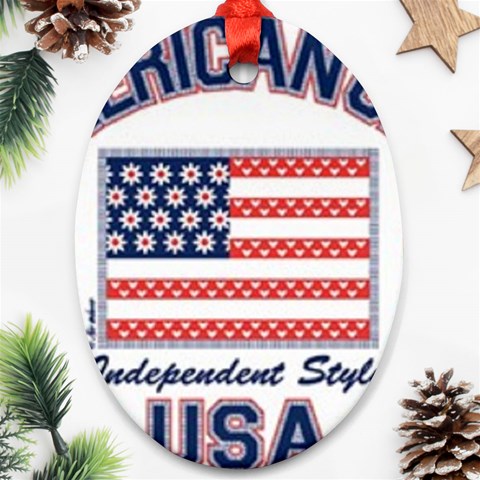 usa 2 Ornament (Oval) from UrbanLoad.com Front