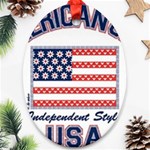 usa 2 Ornament (Oval)