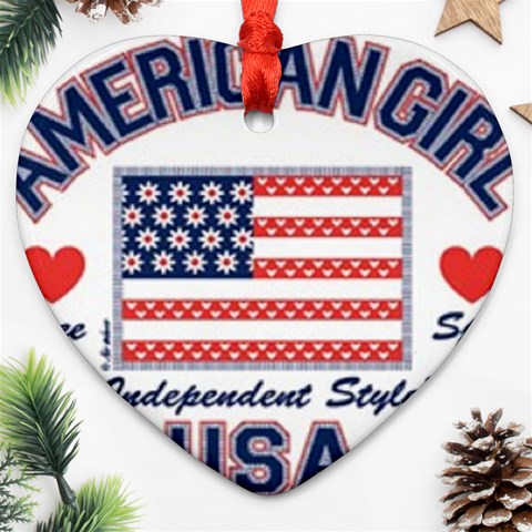 usa 2 Ornament (Heart) from UrbanLoad.com Front