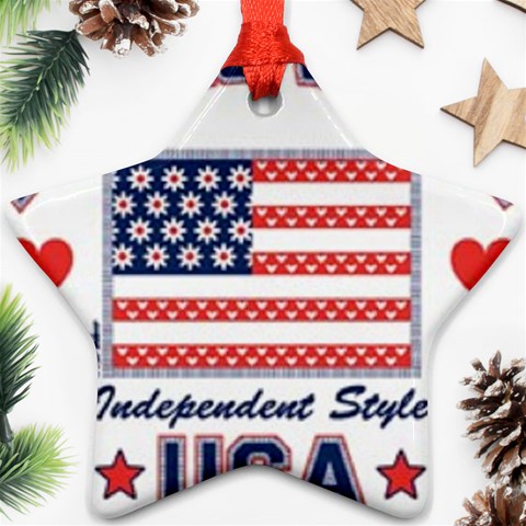 usa 2 Ornament (Star) from UrbanLoad.com Front