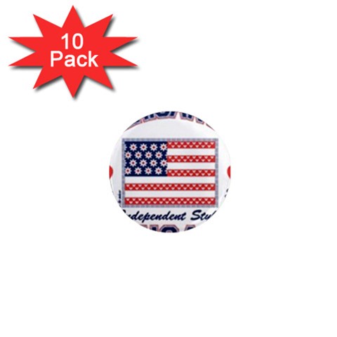 usa 2 1  Mini Magnet (10 pack)  from UrbanLoad.com Front