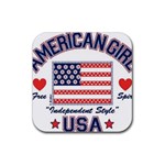 usa 2 Rubber Coaster (Square)