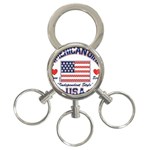 usa 2 3-Ring Key Chain