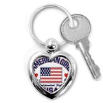 usa 2 Key Chain (Heart)