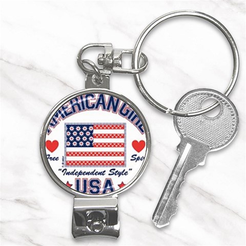 usa 2 Nail Clippers Key Chain from UrbanLoad.com Front