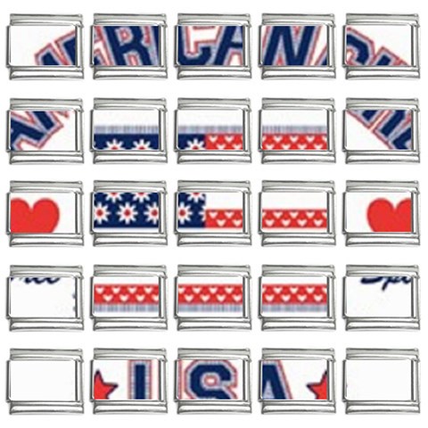 usa 2 9mm Italian Charm (25 pack) from UrbanLoad.com Front