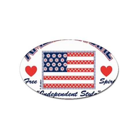 usa 2 Sticker (Oval) from UrbanLoad.com Front