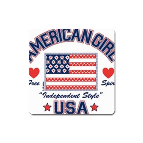 usa 2 Magnet (Square) from UrbanLoad.com Front