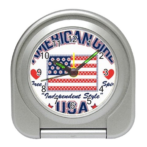 usa 2 Travel Alarm Clock from UrbanLoad.com Front