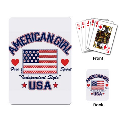 usa 2 Playing Cards Single Design from UrbanLoad.com Back