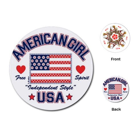 usa 2 Playing Cards (Round) from UrbanLoad.com Front