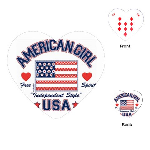 usa 2 Playing Cards (Heart) from UrbanLoad.com Front