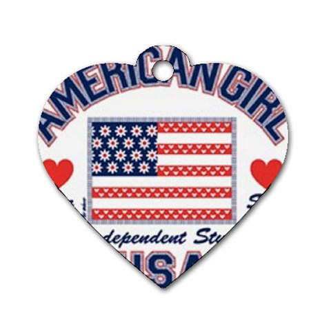 usa 2 Dog Tag Heart (One Side) from UrbanLoad.com Front