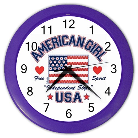 usa 2 Color Wall Clock from UrbanLoad.com Front