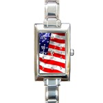 usa Rectangular Italian Charm Watch