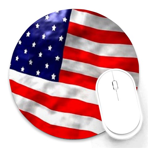 usa Round Mousepad from UrbanLoad.com Front