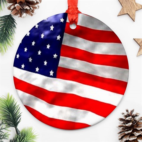 usa Ornament (Round) from UrbanLoad.com Front