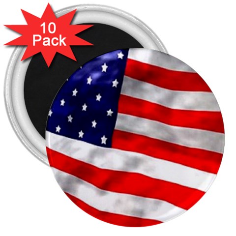 usa 3  Magnet (10 pack) from UrbanLoad.com Front