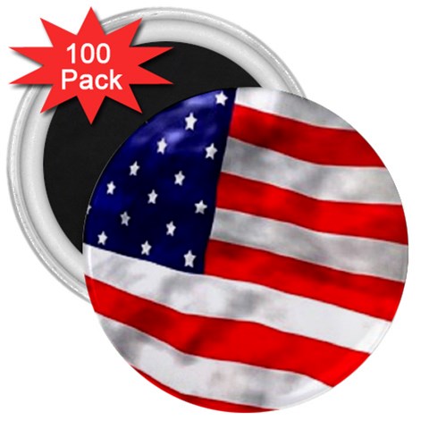 usa 3  Magnet (100 pack) from UrbanLoad.com Front