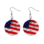 usa 1  Button Earrings