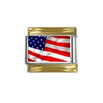 usa Gold Trim Italian Charm (9mm)