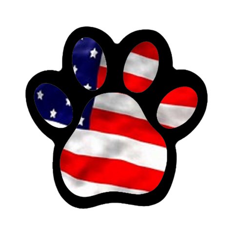 usa Magnet (Paw Print) from UrbanLoad.com Front