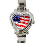 usa Heart Italian Charm Watch