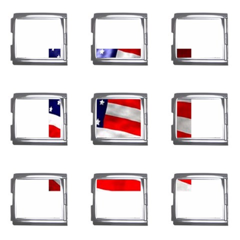 usa Mega Link Italian Charm (9 pack) from UrbanLoad.com Front