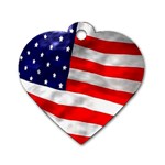 usa Dog Tag Heart (One Side)