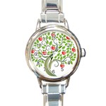 tree Round Italian Charm Watch