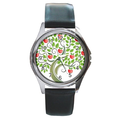 tree Round Metal Watch from UrbanLoad.com Front