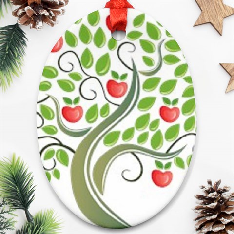 tree Ornament (Oval) from UrbanLoad.com Front