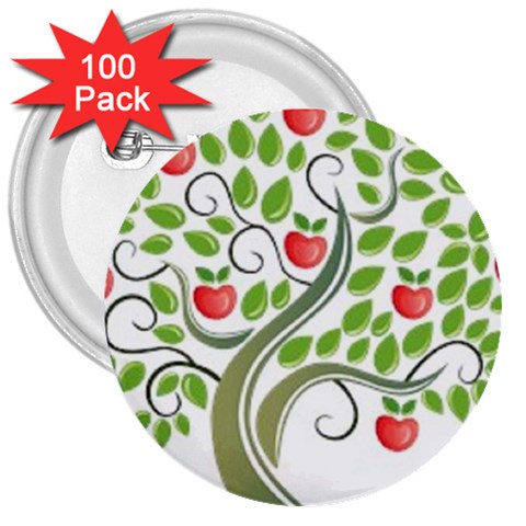 tree 3  Button (100 pack) from UrbanLoad.com Front