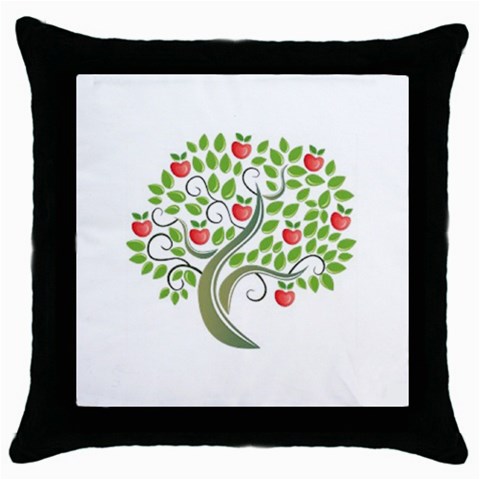 tree Throw Pillow Case (Black) from UrbanLoad.com Front