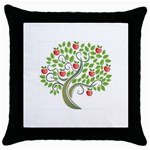 tree Throw Pillow Case (Black)