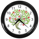 tree Wall Clock (Black)