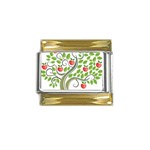 tree Gold Trim Italian Charm (9mm)