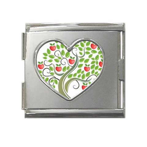 tree Mega Link Heart Italian Charm (18mm) from UrbanLoad.com Front