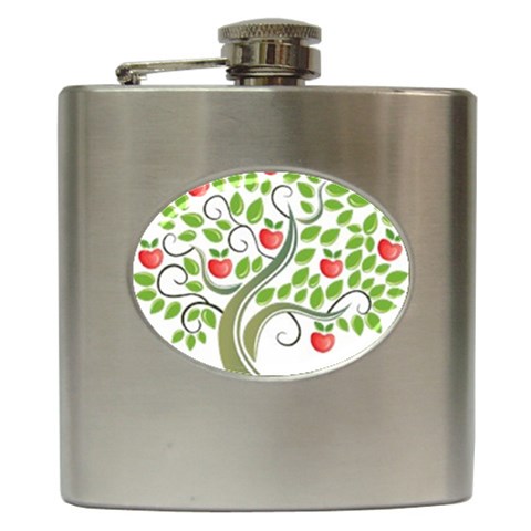 tree Hip Flask (6 oz) from UrbanLoad.com Front