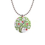 tree 1  Button Necklace