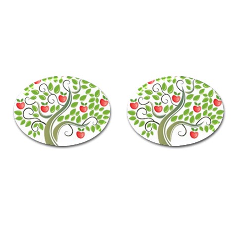 tree Cufflinks (Oval) from UrbanLoad.com Front(Pair)
