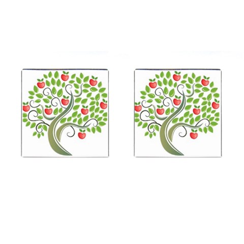 tree Cufflinks (Square) from UrbanLoad.com Front(Pair)