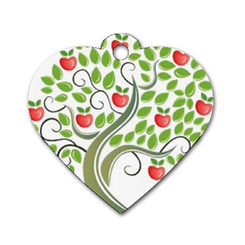 tree Dog Tag Heart (One Side) from UrbanLoad.com Front