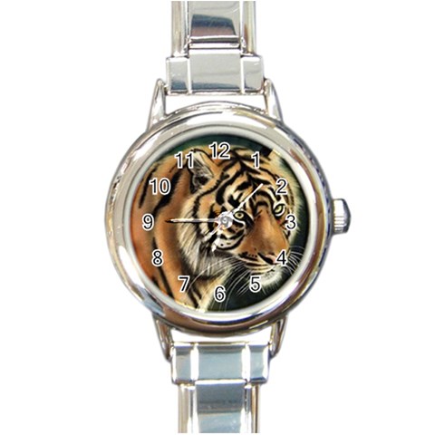 tiger Round Italian Charm Watch from UrbanLoad.com Front