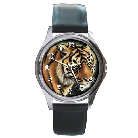 tiger Round Metal Watch from UrbanLoad.com Front