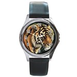 tiger Round Metal Watch